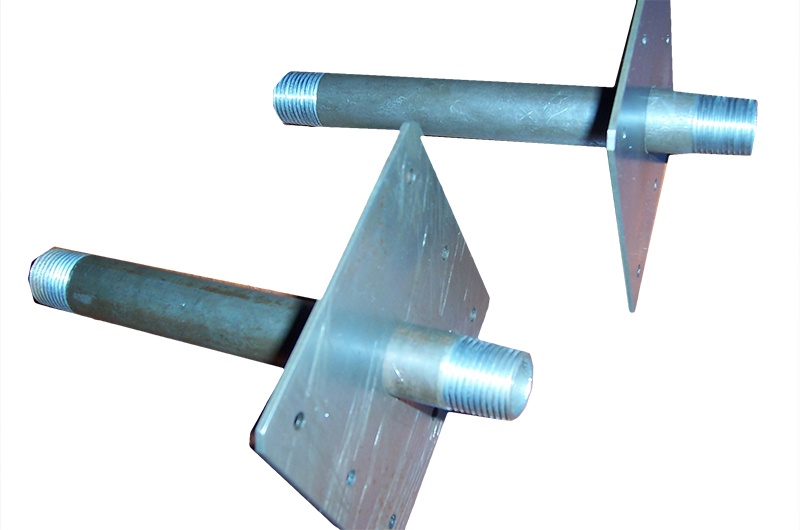 Double threaded pipe for gas pipe