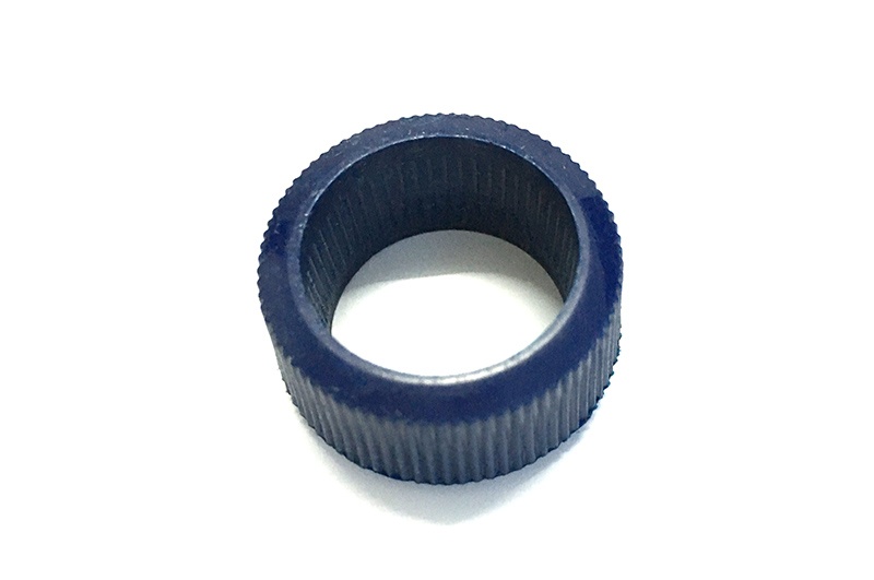 blue plastic sleeve