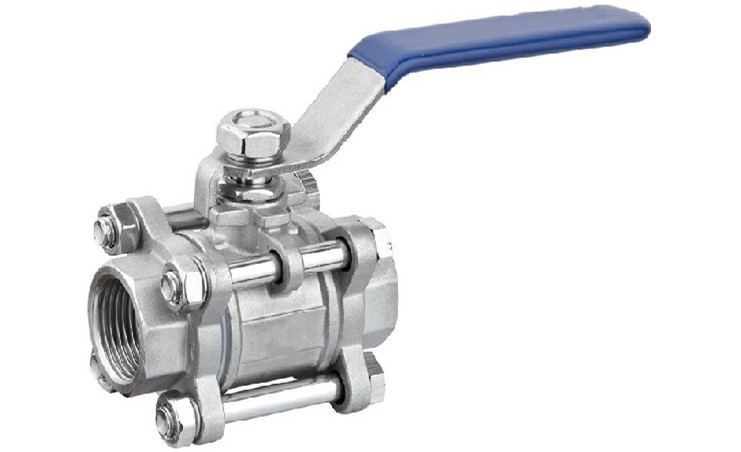 3 pcs steel ball valve