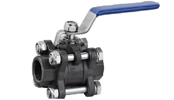 3 pcs carbon steel ball valve