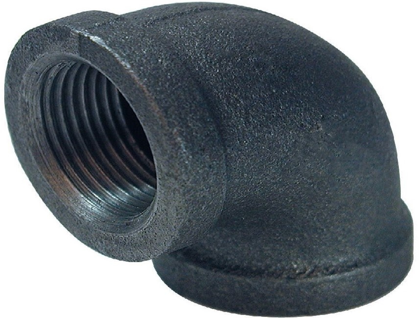 Malleable cast iron elbow